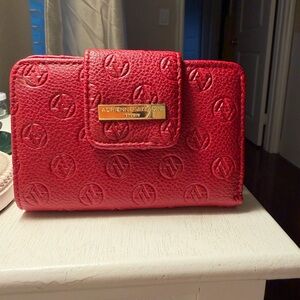 Adrienne Vittadini Red Embossed Wallet